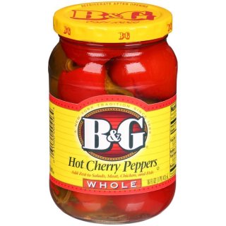 B&amp;G - Hot Cherry Peppers Whole - 1 x 473 ml