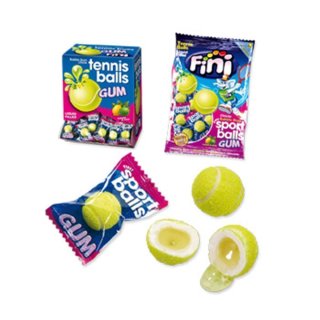 Fini - Tennis Ball Bubble Gum Lemon &amp; Lime (200 Stk)