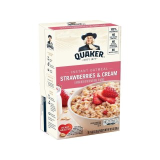 Quaker Instant Oatmeal - Strawberries &amp; Cream - 1 x 300g