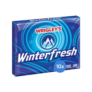 Wrigleys - Winterfresh Gum with Sugar 15 Sticks - 10 x 48g
