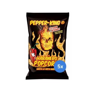 Pepper-King Habanero Popcorn - 5 x 90g