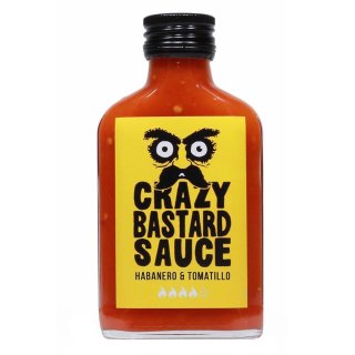 Crazy Bastard Sauce - Habanero &amp; Tomatillo - Sch&auml;rfe 7/10 - 1 x 100ml