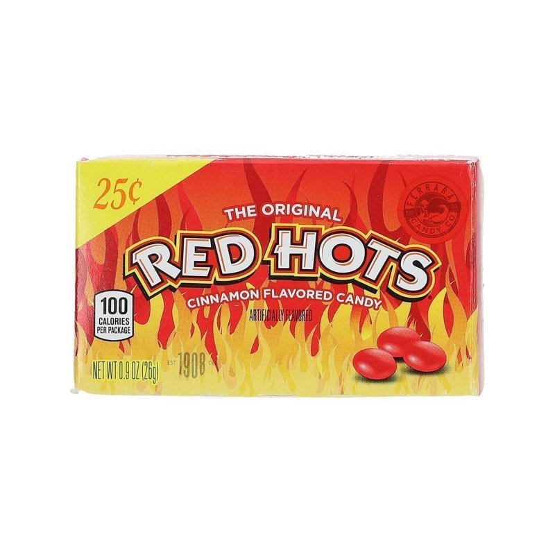 Red Hots - Cinnamon Flavored Candy - 1 x 26g.