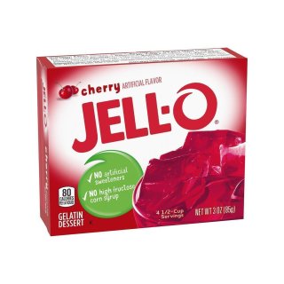 Jell-O - Cherry Gelatin Dessert - 24 x 85 g