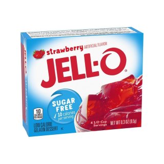 Jell-O - Sugar Free Strawberry Gelatin Dessert - 1 x 8,5 g