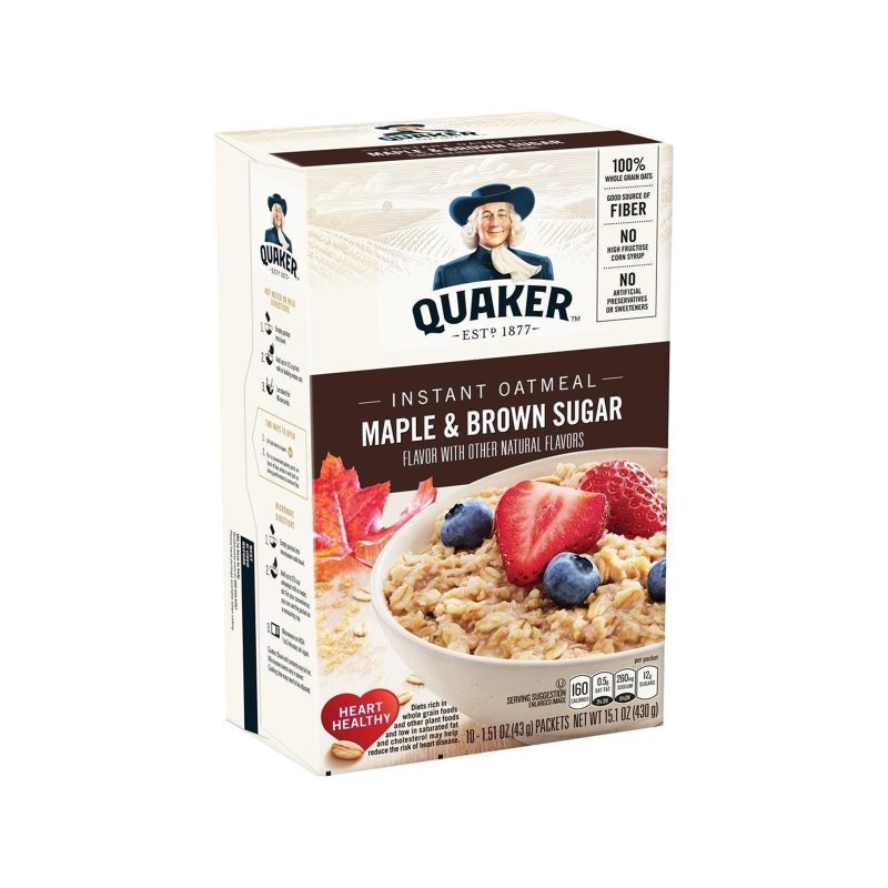 Quaker Instant Oatmeal - Maple & Brown Sugar - 430g, 7,50