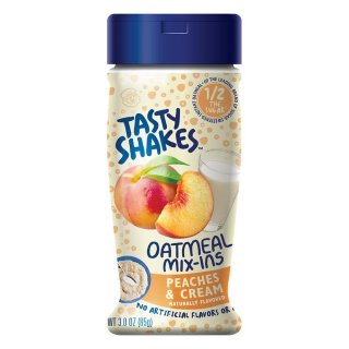 Tasty Shakes Oatmeal Mix Ins - Peaches &amp; Cream - 1 x 85g