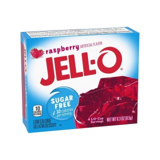 Jell-O - Sugar Free Raspberry Gelantin Dessert - 1 x 8,5 g